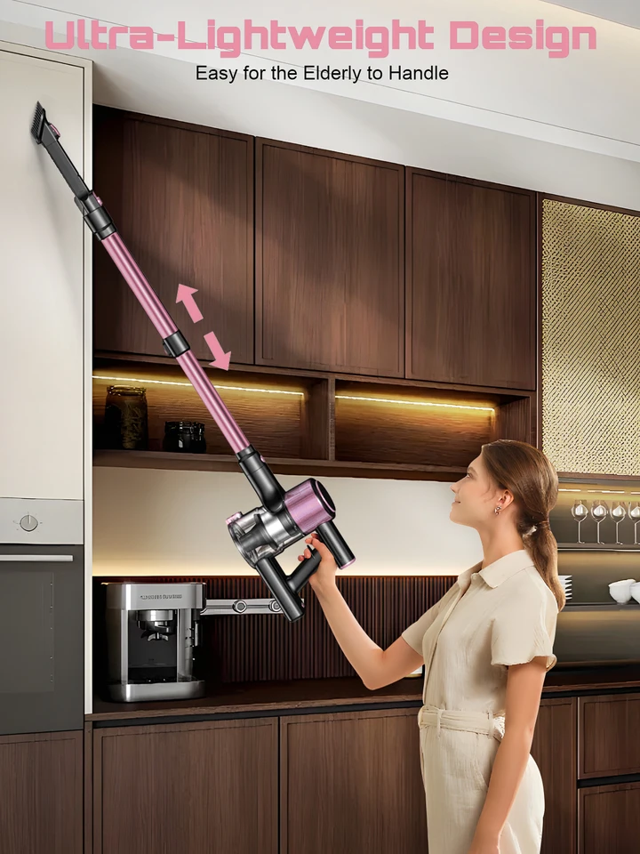 Cordless Cleaner, 10 In 1 Stick With 55Kpa Powerful Suction, Hose,Lightweight Rechargeable Vacuum Cleaner For Home_voghion.com