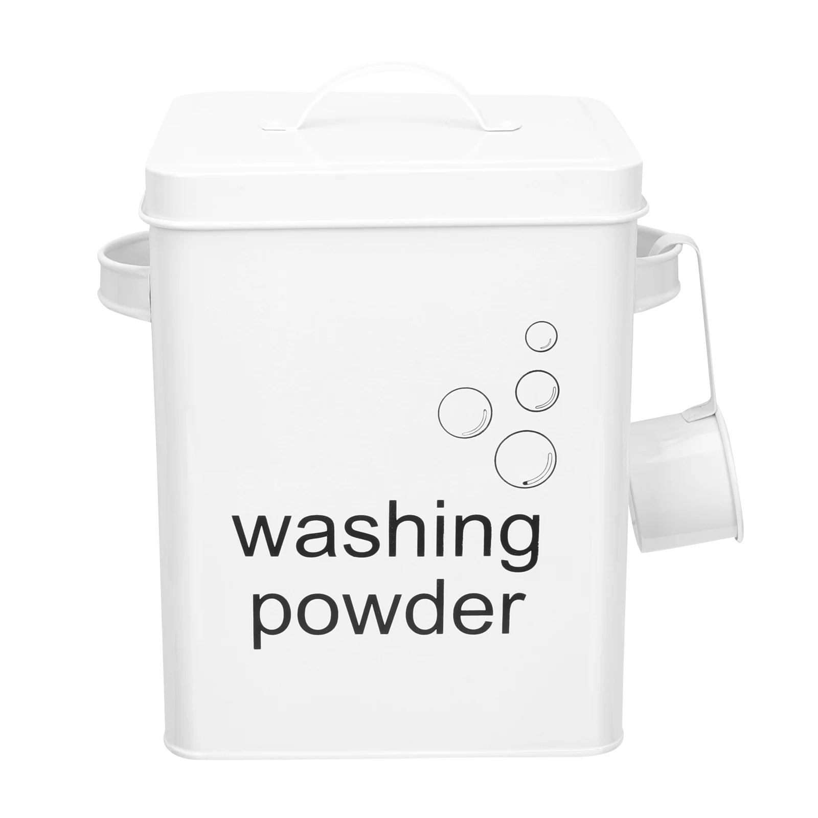 

Laundry Detergent Dispenser Washing Powder Storage Bucket Cup Holder Fabric Softener