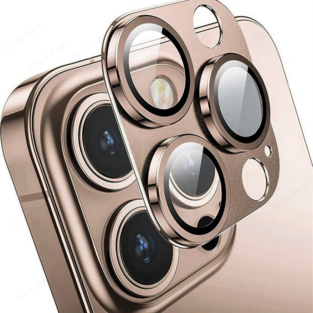 Enhanced Full Cover Metal Camera Lens Protector with Tempered Glass