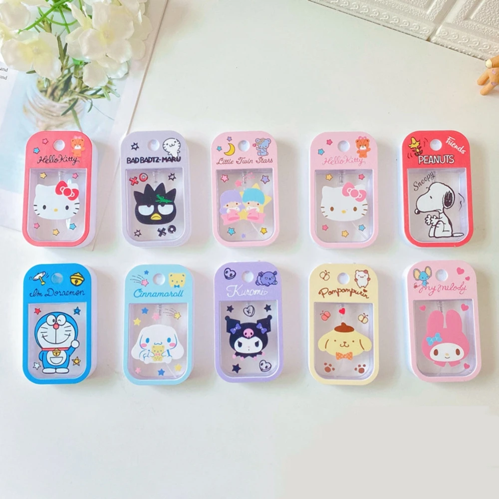 Hello Kitty Perfume Spray Bottle Sanrio Kuromi Travel Portable Lotion Bottling My Melody Cinnamoroll Alcohol Press Bottled Girls 26 28ml plastic perfume spray bottle lotion bottling portable moisturizing sprayer box empty travel bottle cosmetic container