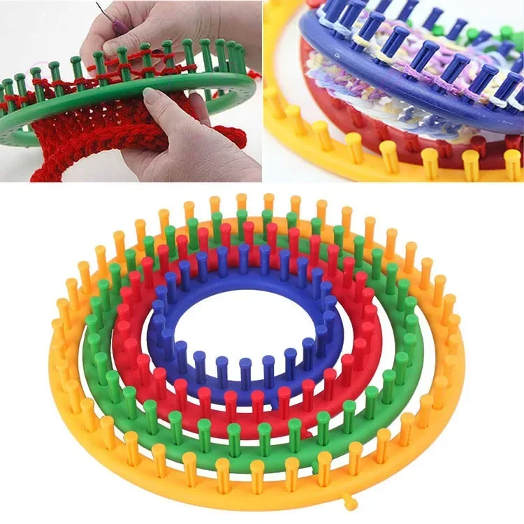 4pcs Round Knitting Loom Set Plastic Scraf Hat Bags Maker Craft