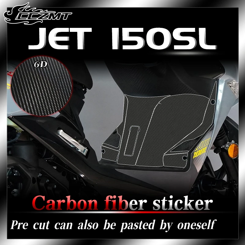 

For SYM JET 150SL 6D carbon fiber protective stickers body stickers embossed stickers waterproof modifications