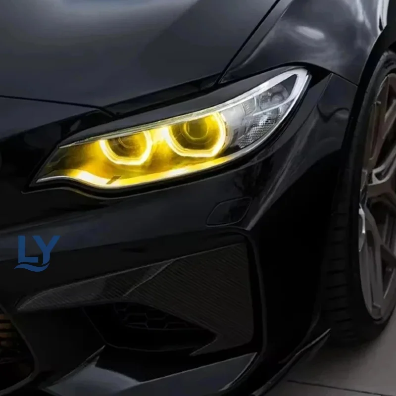 BMW 2 시리즈 F22 2012-2017 LCI LED 헤드라이트 주간 주행등용 옐로우 엔젤 아이즈 DRL LED 보드 63117388923