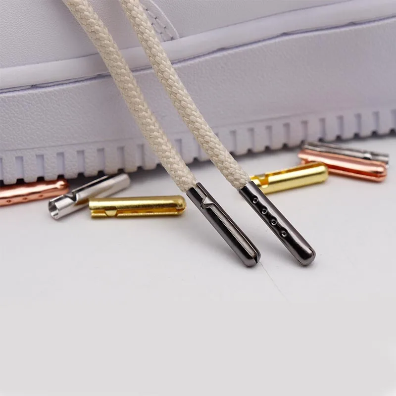 4CS DIY Women Men Shoelaces  4 Colors Shoe Lace Tips Replacement Head Shoestrings Bullet Aglets Shoes Accessories