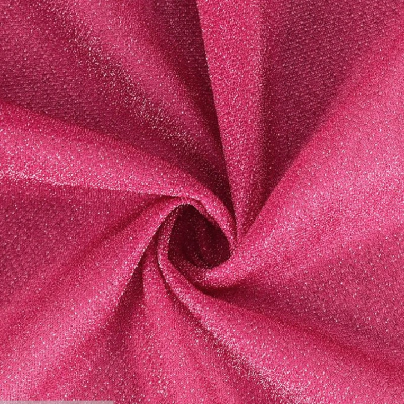 Tela Lurex metálica con purpurina elástica, tela de gasa de malla