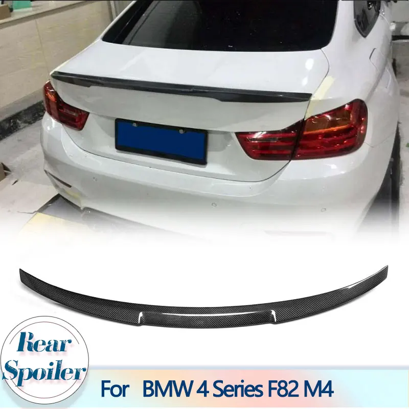

Автомобильный задний спойлер Крылья багажника для BMW 4 серии F82 M4 Coupe 2 Door 2014-2017 углеродное волокно гонки Задняя Крышка багажника губа Черный FRP