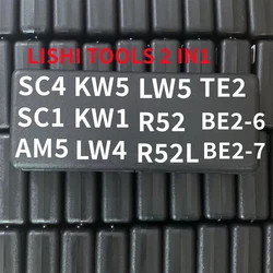 Lishi 2 in 1 2in1 Tool SS002pro R52 R52l KW1 KW5 SC1 SC4 M1/M2 AM5 BE2-6 LW5 For Civil Lock Opener Hand Tool Lock