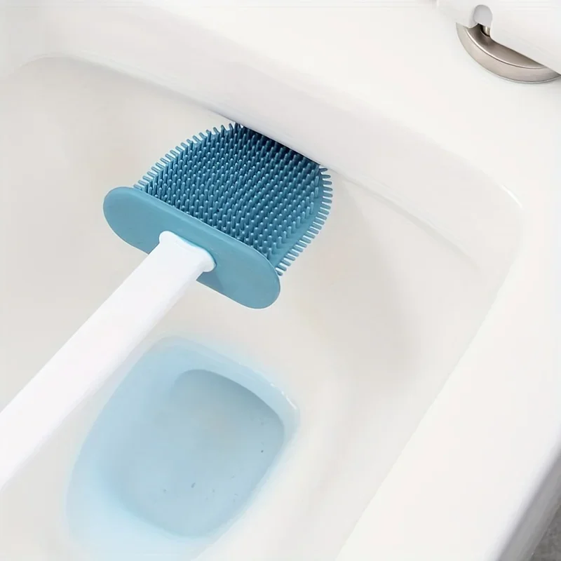 3-in-1 Wall Mounted Toilet Brush Holder Set, Universal Cleaning Brush Set Without Holes,Household and Bathroom Cleaning Tool Set