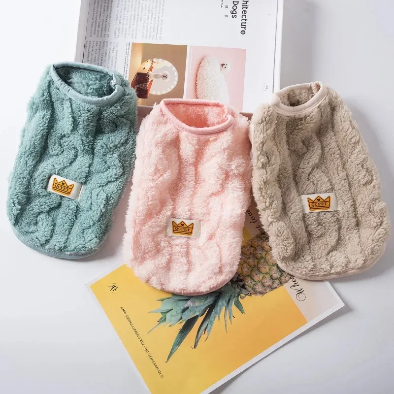

1pcs Soft Cozy Cat Clothes Winter Warm Fleece Costume Autumn Sphynx Vest Sweater for Small Dog Pullover Kitten Pet Jacket Coat