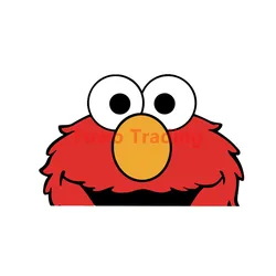Fuwo Trading – autocollant de voiture en PVC, dessin animé Elmo Peeking, couverture automobile, rayures, accessoires imperméables, décalcomanie de style, fenêtre de voiture 
