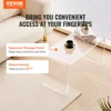 VEVOR Acrylic Coffee Table, C-Shaped Clear Acrylic End Table, 16.3 inch high Transparent Acrylic Side Table, for Living Room 2