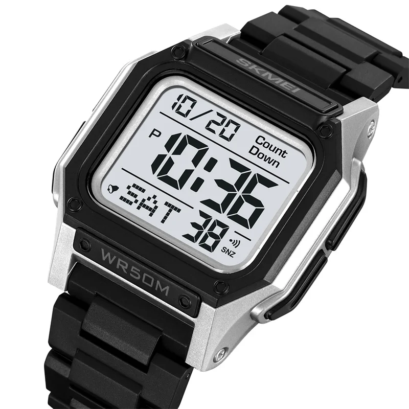 Orologio Sportivo Digitale Uomo Biewo: Impermeabile, Cronografo, Sveglia E Doppio Fuso Orario – Nero - 2