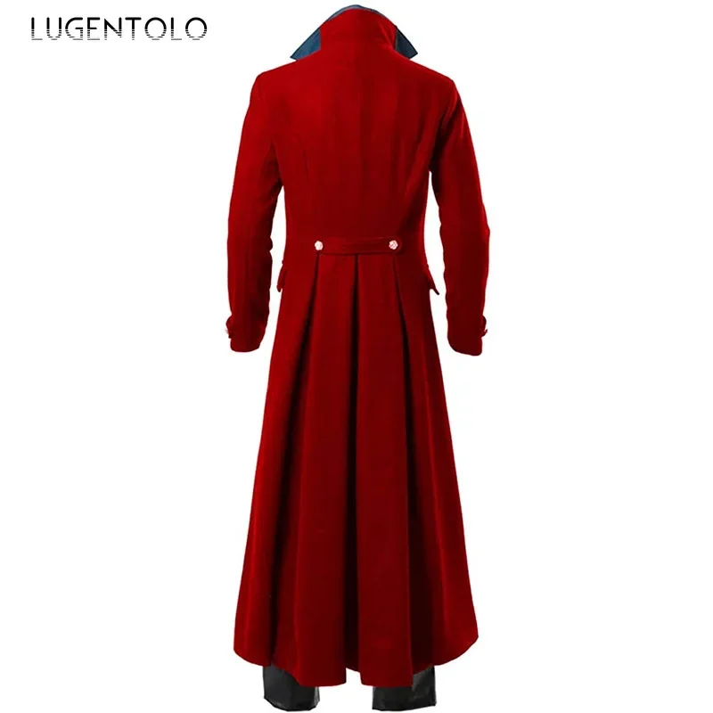 Men Gothic Trench Medieval Steampunk Retro Coat Double-breasted Trim Solid Lapel Coats Vintage Long Jackets,trench coat,steampunk jacket