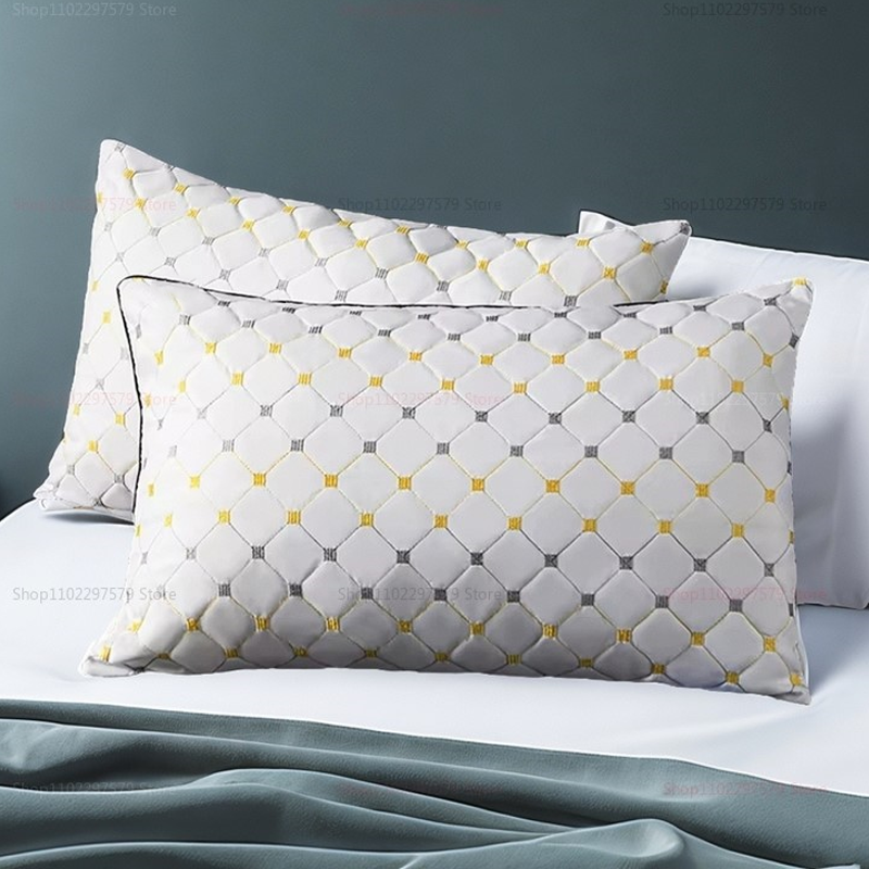 Polyester Pillow Insert for Adults - Hotel & Home Use Soft White Rectangular Bedding Core Durable Pillow for Dorm & Household