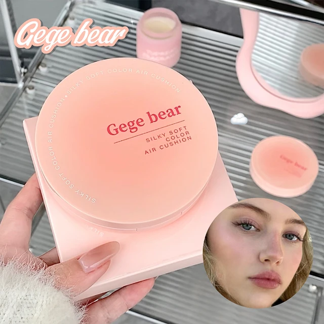 Gege Bear Milky Pink Cushion – weicher, mattierter, hautähnlicher Nude-Finish, 12-Stunden-Verschleiß, Clean Beauty, leichte Grundierung