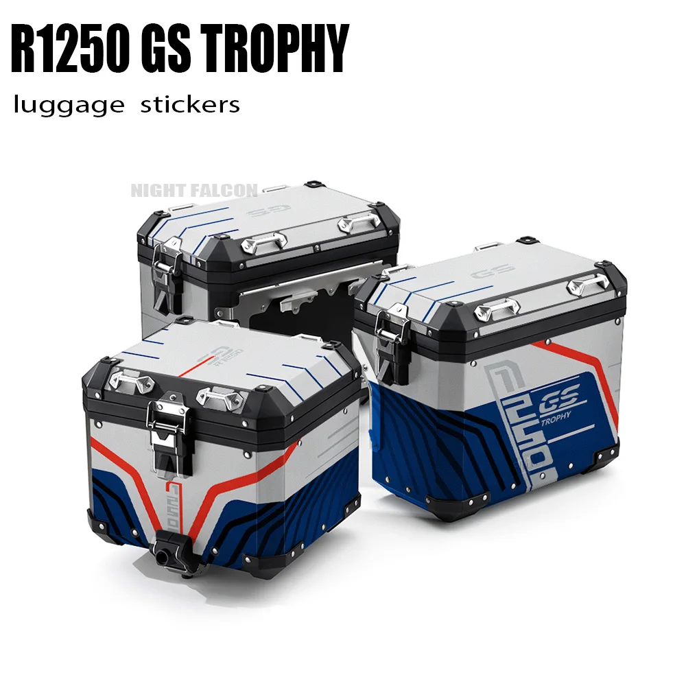 R1250Gs Adventure Trophy Trunk Sticker Side Case Mat Moto Trunk Set Decalcomanie Per Bmw R1250Gs Adventure R 1250 Gs Adv