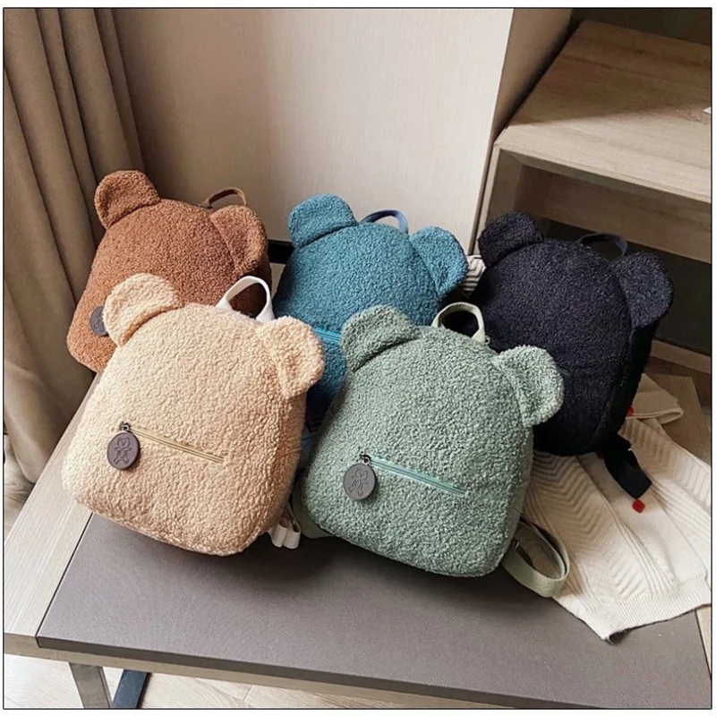 

Bear Backpacks Portable Children Travel Shopping Rucksacks Women's Cute Bear Shaped Shoulder Backpack