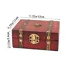 Delicate Wood Treasure Chest Large Capacity with Lock Storage Box Antique Style Ring 6