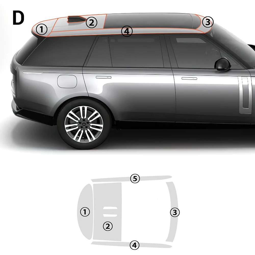 Film Teinte Fenêtre Arrière Pré-découpé PSSC Pour Range Rover Sport 2005-2013 - Noir