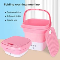 2024 New Washing Machine For Clothes With Dryer Bucket Washing For Socks Underwear Mini Washing Machine With Drying Centrifuge 2