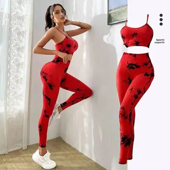 Ensemble de yoga fitness pour femme, survêtement, soutien-gorge d'entraînement sportif, leggings taille haute, vêtements de sport, combinaisons de sport sans couture