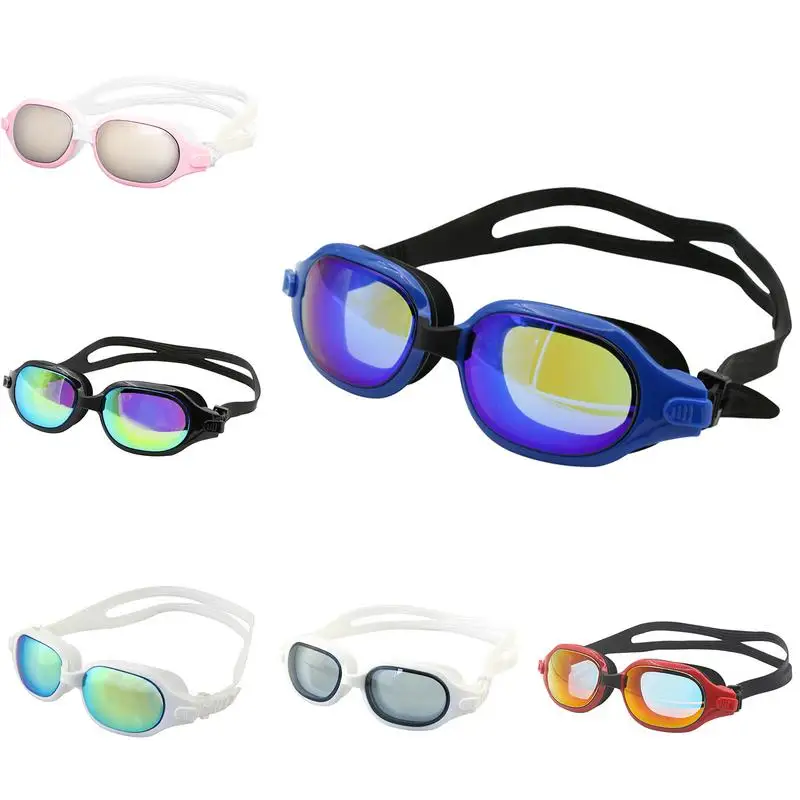 Fashion Swim Goggles Swimming Goggles For Men Women No Leaking Anti-Fog Pool Goggles Clear Vision Swimming Goggles For Adult green crocodile boy girl summer snorkeling full face mask no leaking larger swimming goggles anti choke swim learning helper