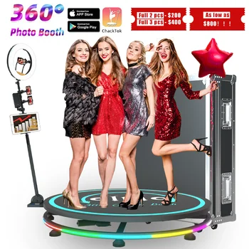 파티 및 결혼식용 360 사진 부스, 할로윈 자동 기계, 비디오 슬로우 모션, 자동 회전 360 포토부스 기계