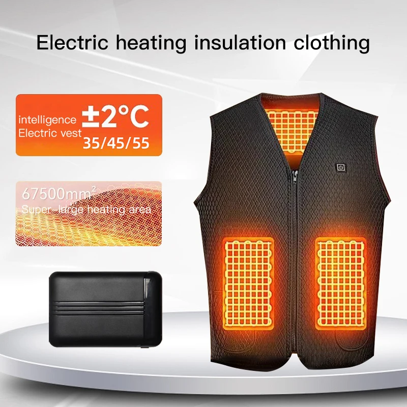 USB Electric Heating Vest Intelligent Temperature Control Charging Heating Clothing Cold Proof Warm In Winter