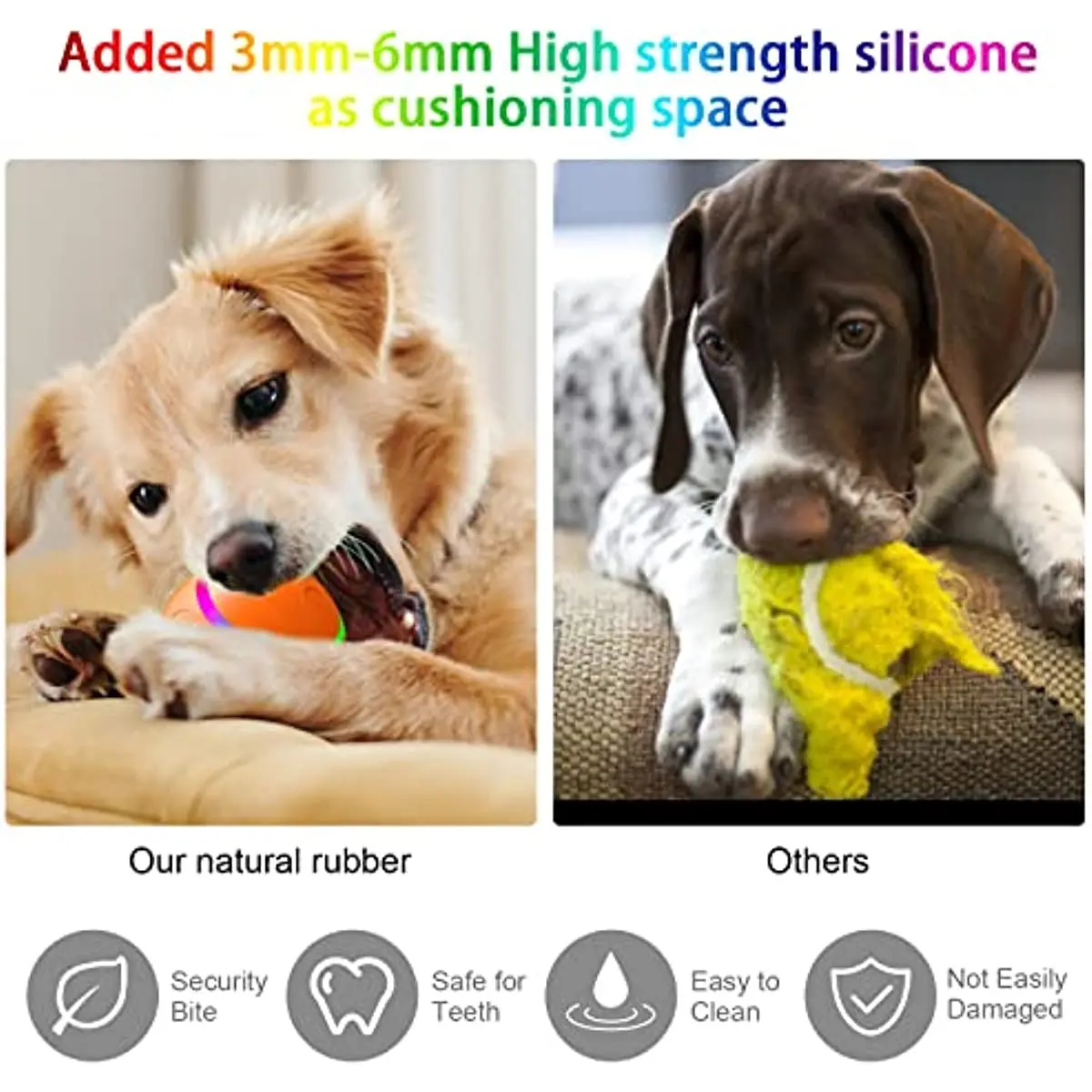 Wicked Ball PE: Smart Interactive Dog Toy for Medium & Large Breeds