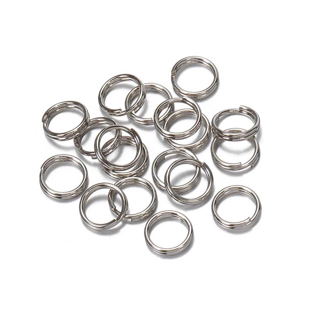 50/100 Stück versilberter Metallrohling Schlüsselanhänger 6–20 mm geteilter Ring Schlüsselhalter Ringe Damen Herren DIY Schlüsselanhänger Schlüsselanhänger Zubehör – Detail 10