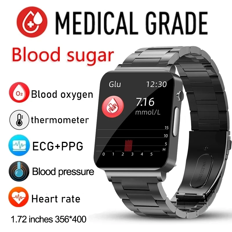 Glucosa en sangre reloj inteligente hombres ecg + ppg frecuencia