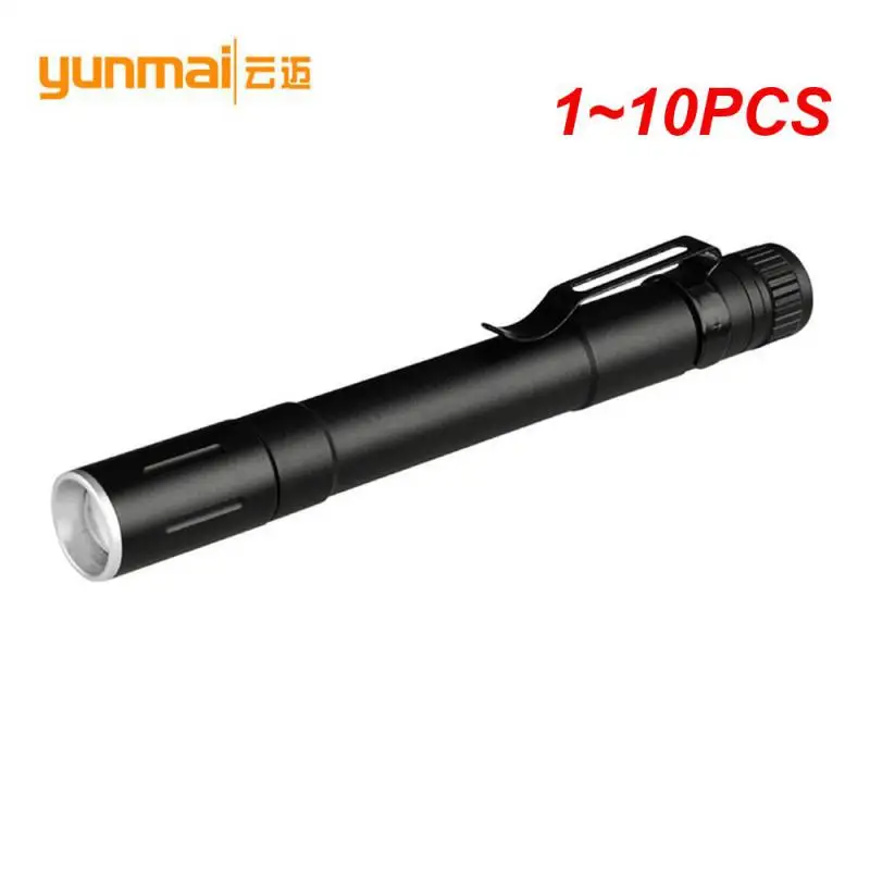 

1~10PCS Lights Brightness With Clip Usb Rechargable Portable Waterproof Outdoor Lightings Led Mini Zoom Flashlight