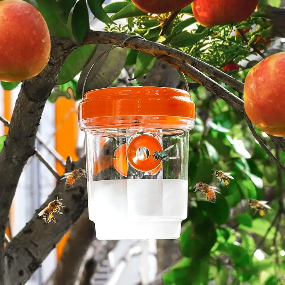 Large Wasp Traps Waterproof Hanging Hornets Trap for Indoor Outdoor Reusable Garden Fruit Fly Catcher Pest Control Tools
