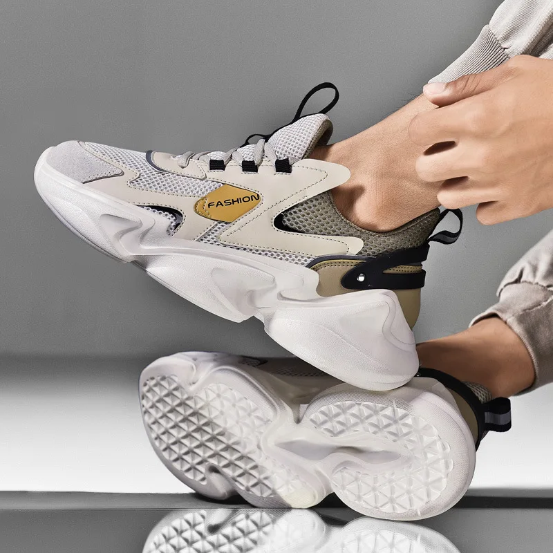 Sneakers Men 2022 New Breathable Stretch Fabric Comfortable Running Sport Shoes Big Size 39-47 Top Men Walking shoes Men Shoes