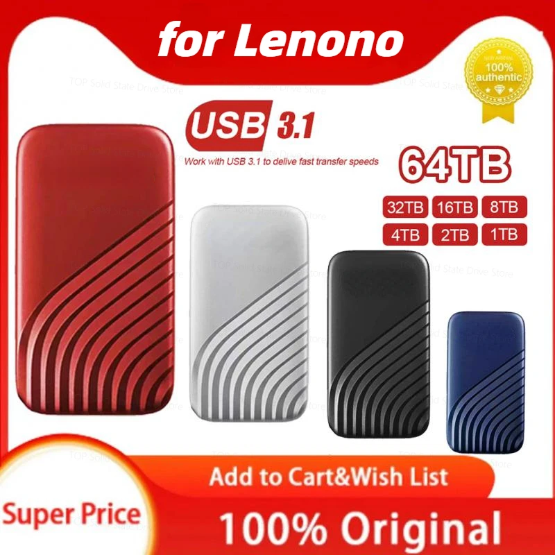 

Original External Hard Drive 64TB USB3.1 High-Speed SSD 8TB 2TB 1TB Portable External SSD Hard Disk Solid-state Disk Hard Drive