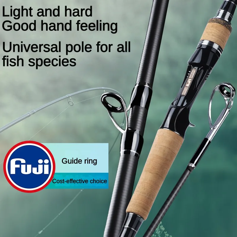 

Fuji Guide Ring Fishing Rod Carbon Fiber Spinning Casting Ultra Light Lure Pole Bait WT 6-40g Line WT 8-35LB Fast Bass Rods