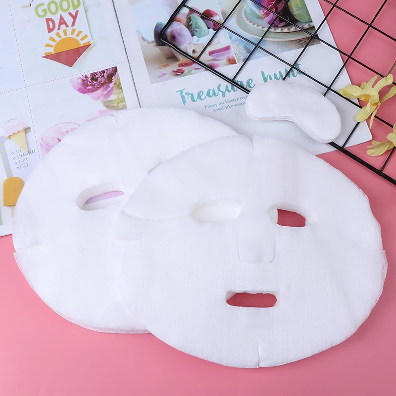 100-Pack Disposable Cotton Facial Mask Sheets