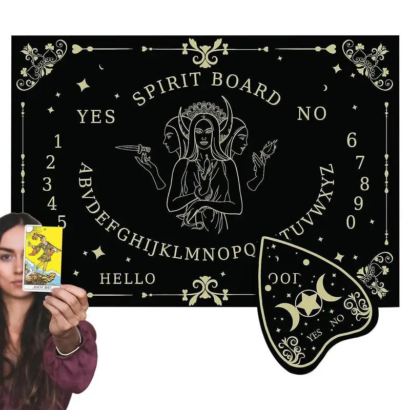 

Witch Pendulum Board Magical Acrylic Ouija Board For Metaphysical Message Multi-function Acrylic Dowsing Pendulums For Home Room
