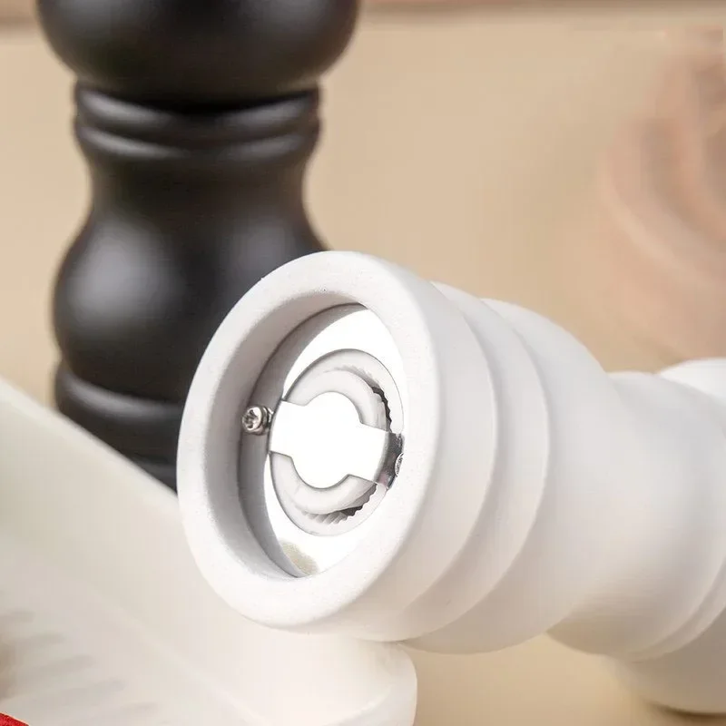 Salt and Pepper Mills, Solid Wood Pepper Mill with Strong Adjustable Ceramic Grinder 4"-Kitchen Tools by Leeseph