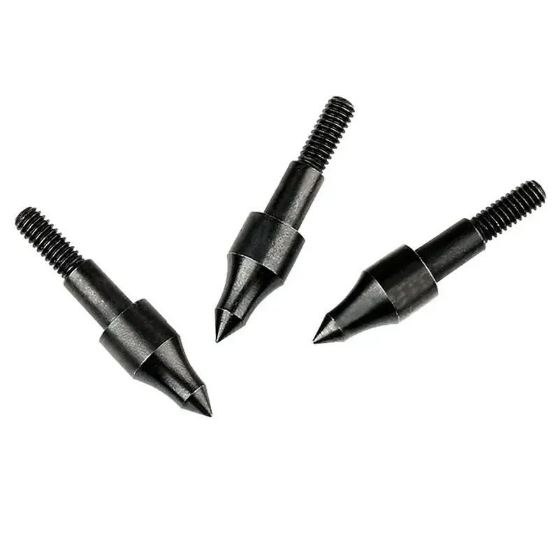 Archery Arrow Target Point, Steel Broadheads, ID 6mm OD 8mm, Arrow Shaft for compound Bow Hunting, 100Grain, 12Pcs
