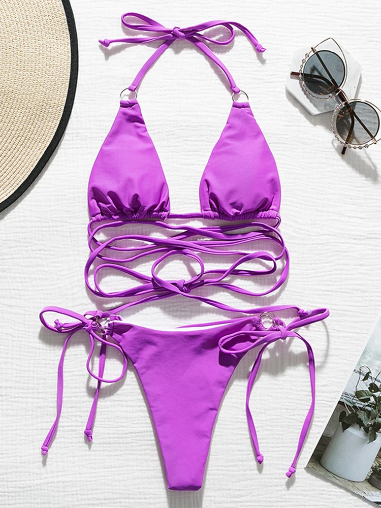 InX Sexy neon green bikini 2022 Push up swimsuit female swimwear women