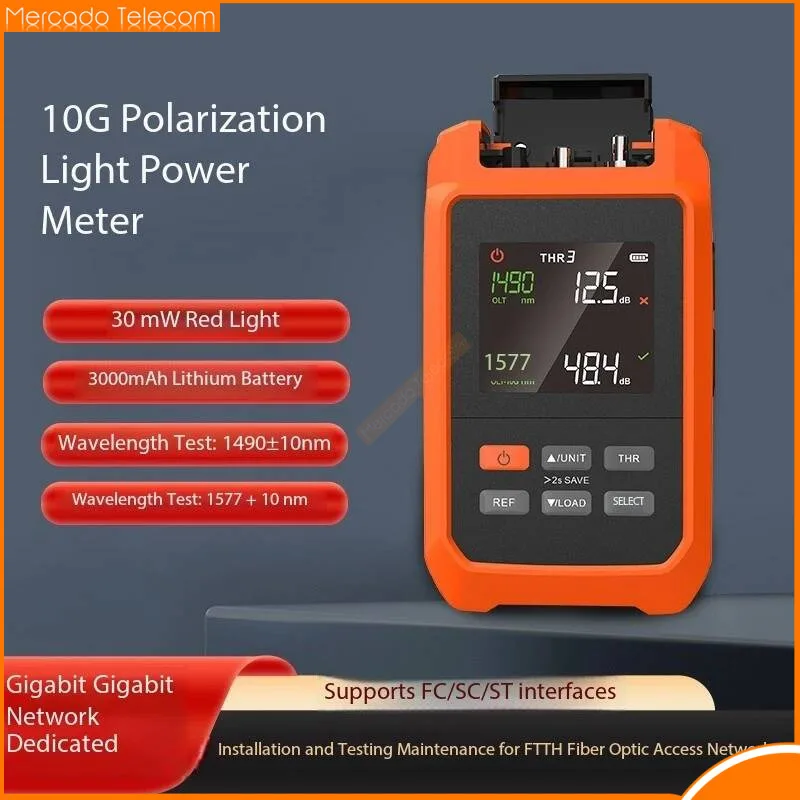10G PON wavelength division optical power meter VFL 30mW 1577/1490 nm EPON/10G EPON/XGPON all in one