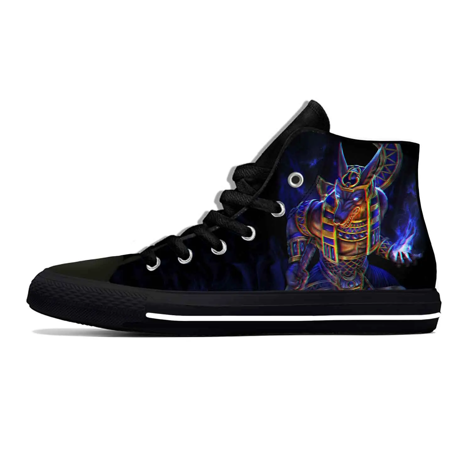 

Summer Anubis Ancient Egypt Egyptian God Funny Casual Shoes High Top Lightweight Hot Board Shoes Breathable Men Women Sneakers