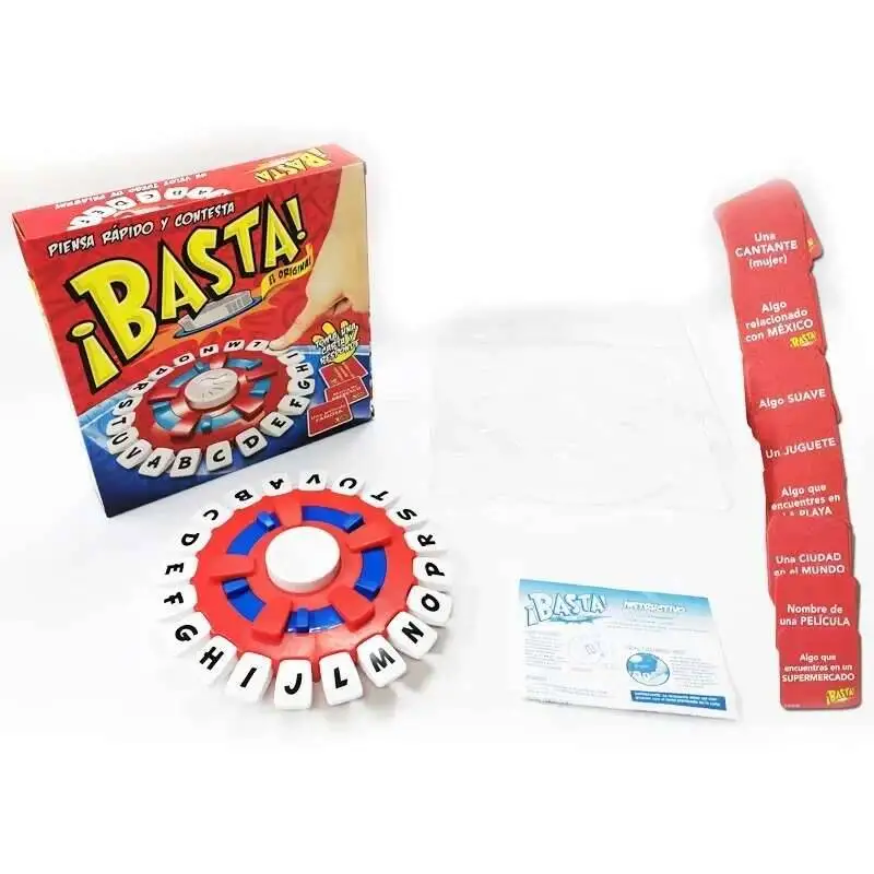 New Basta Spanish Word-English Tapple Games Version Quick Thinking Letter Pressing Board Game