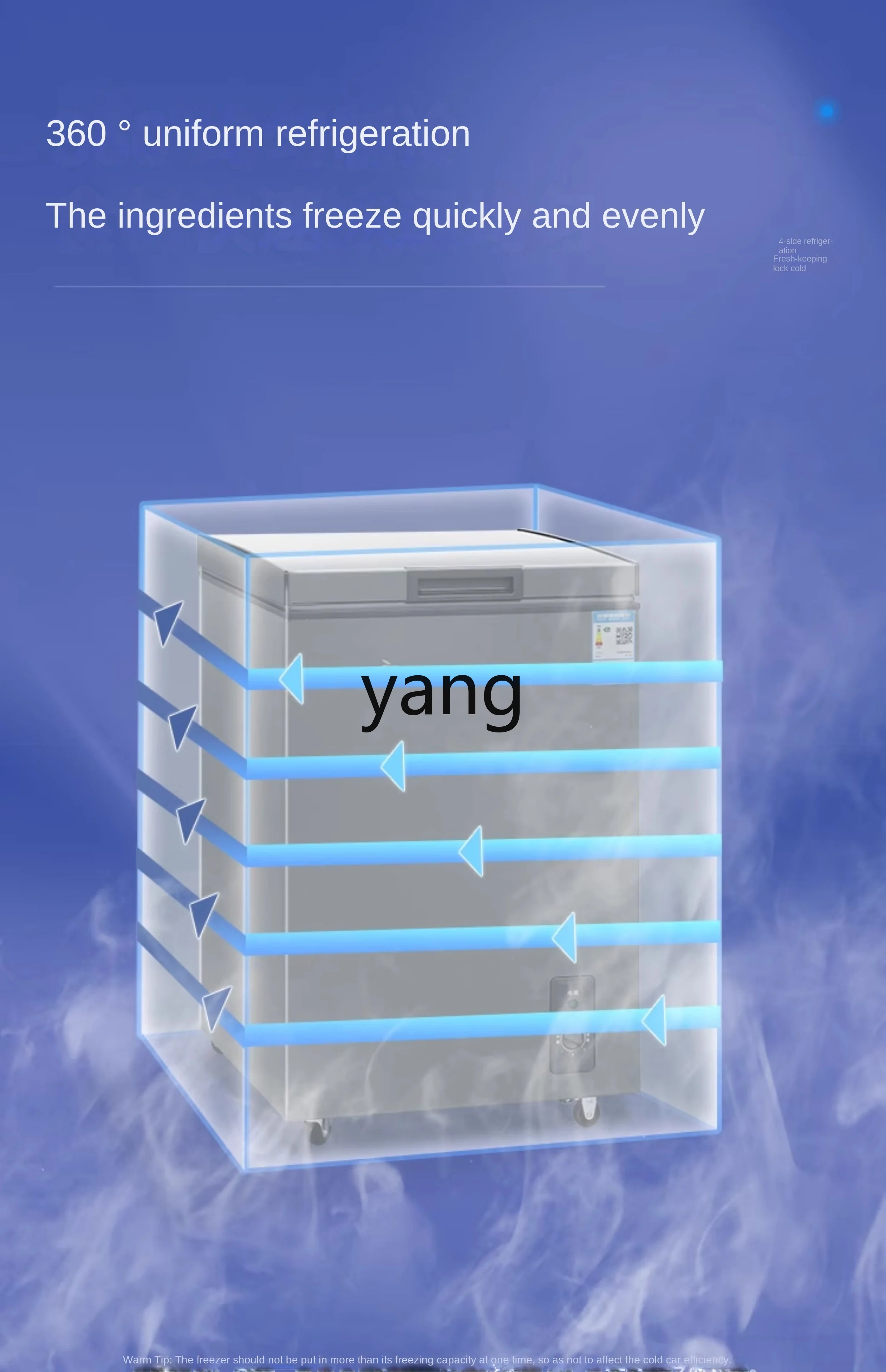 L'm'm Household Small Horizontal Refrigerator Energy-Saving Fresh-Keeping Cabinet Freezer Refrigerated Refrigerator
