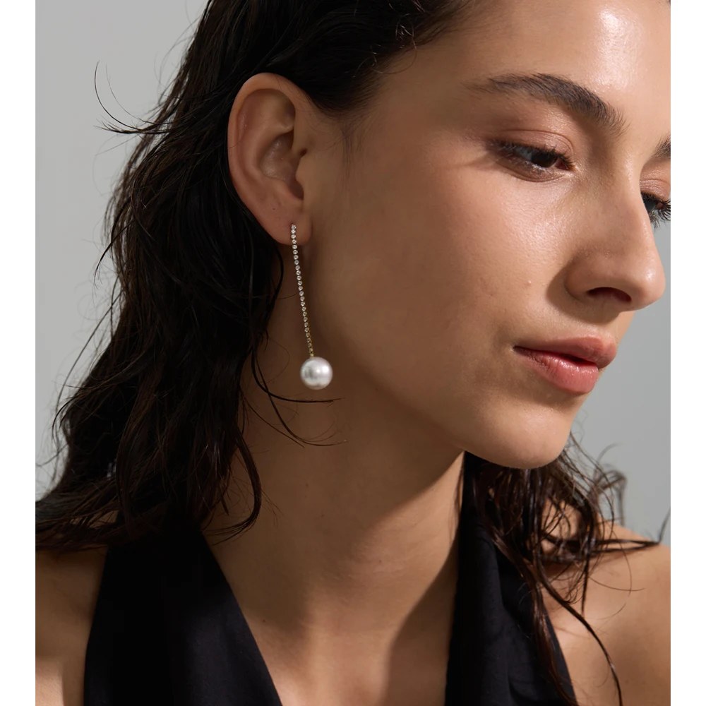 Yhpup Earrings Simulated Pearl Korean Style