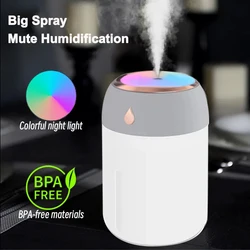 Air Humidifier Portable Mini USB Aroma Diffuser With Cool LED Light Mist For Bedroom Home Car Plants Purifier Humificador 330ml