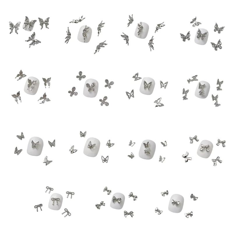 

10Pcs 3D Butterfly for Nails Alloy Butterfly Decoration DIY Alloy Butterfly