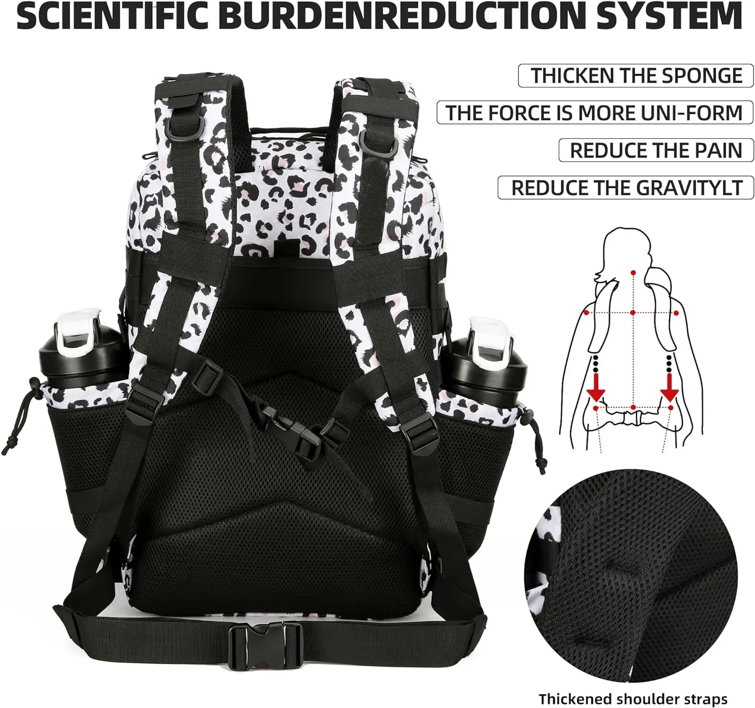 Large 45L 3P Tactical Backpack Hiking Bag Pack Outdoor Sport Backpack Waterproof Climbing Rucksack Camping Hiking Bag Mochila 6