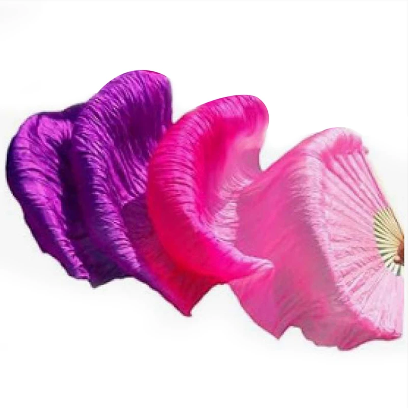 Adult Imitation Silk Dance Fan 1.5M Lengthened Reversed Big Twisted Silk Yangge Double Sided Square silk fans hand fan